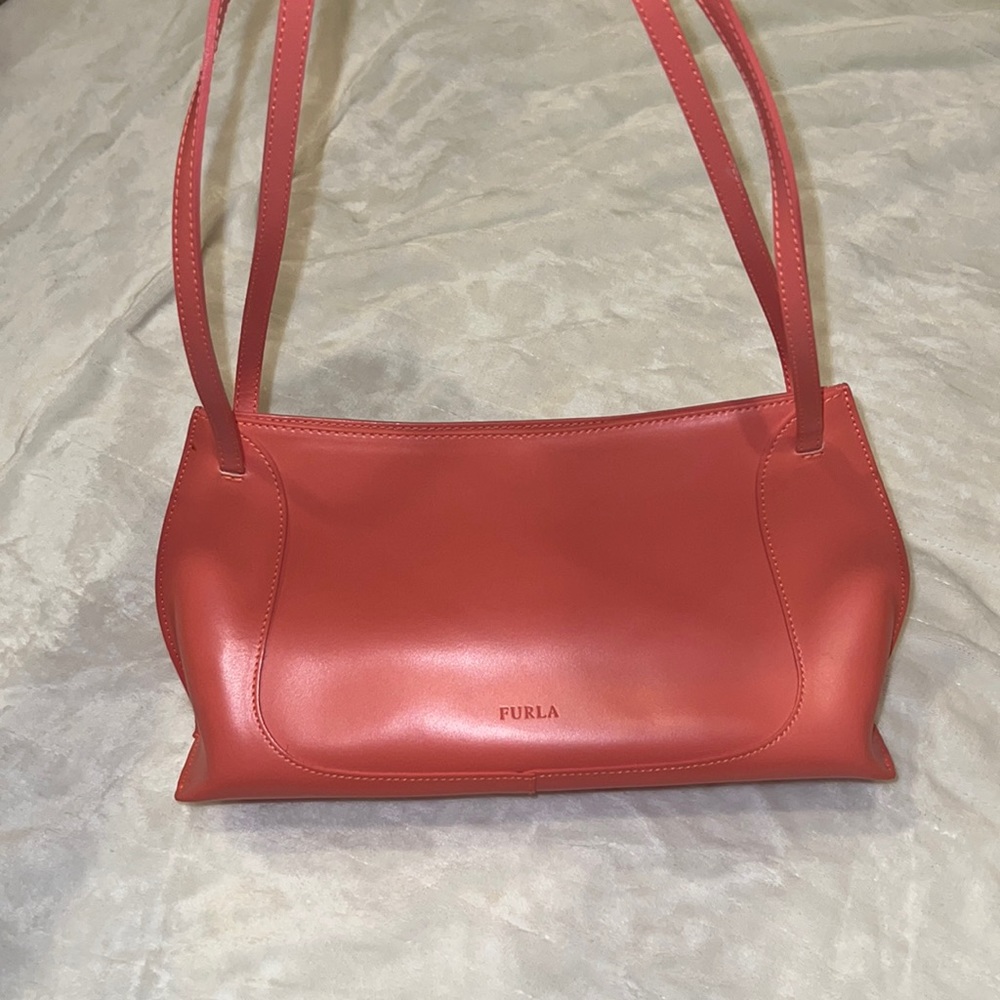 Vintage Furla Pink Shoulder Purse Bag Made in Italy